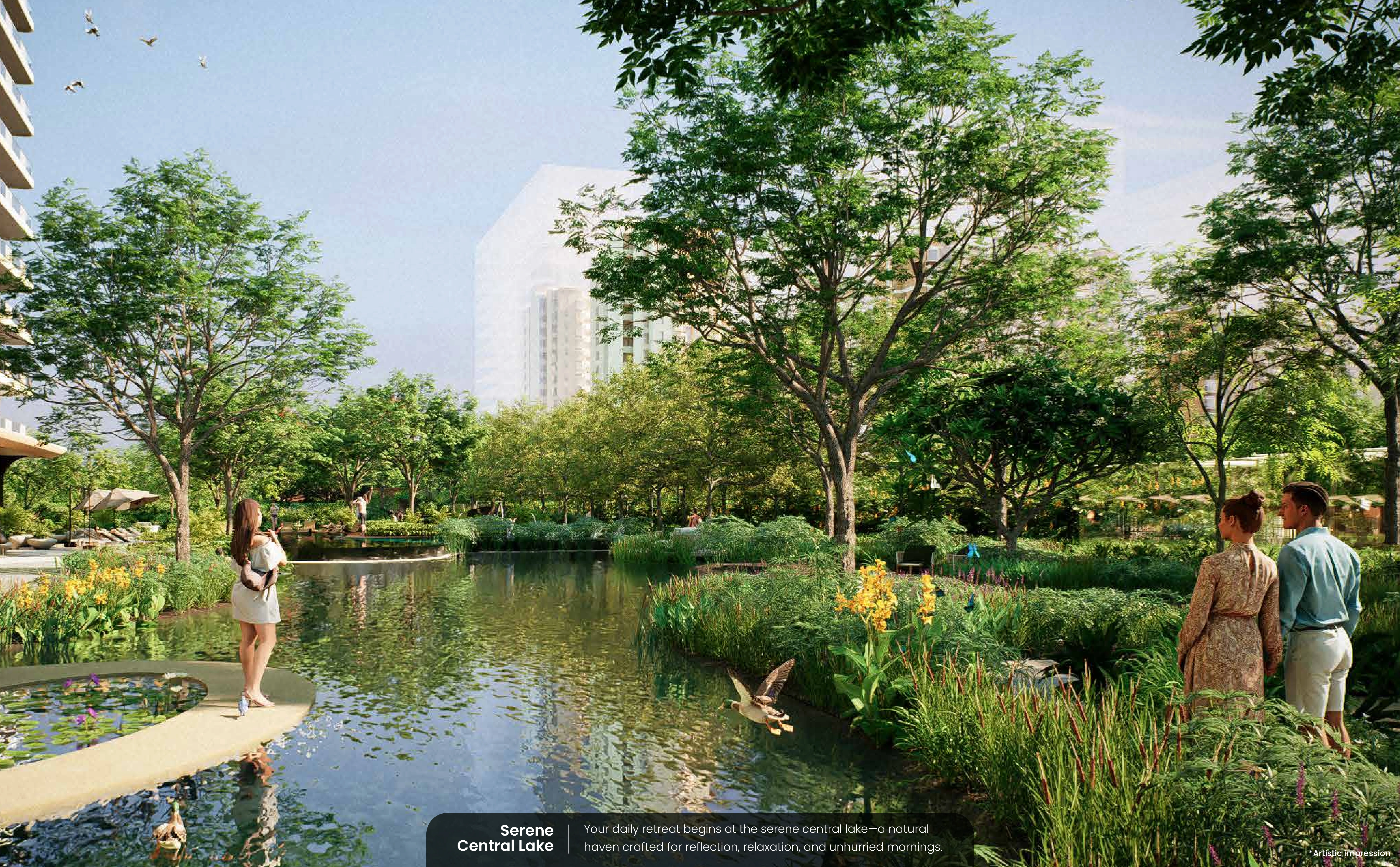 Sunset balcony cityscape