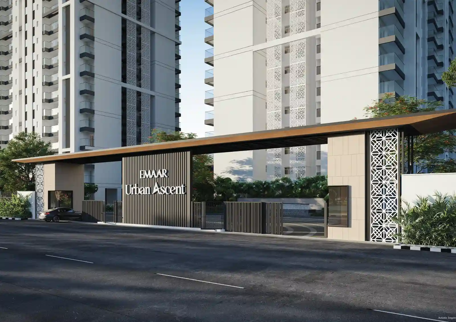 Cluster of elegant residential buildings