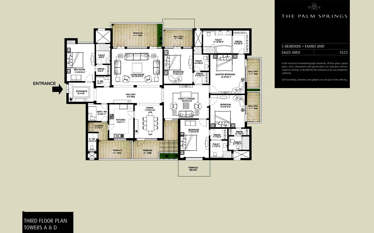 4.5 BHK detailed plan