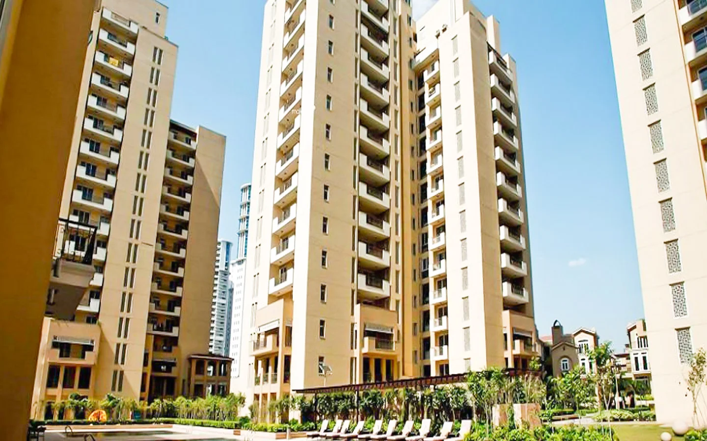 Cluster of elegant residential buildings