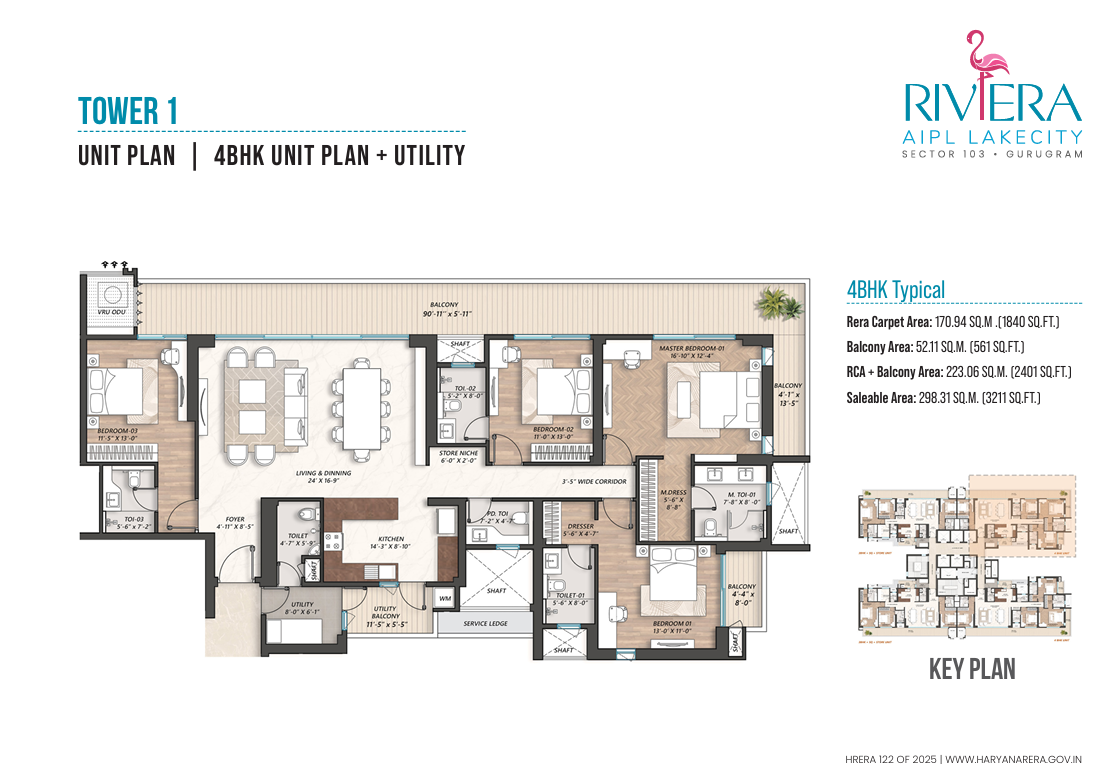 4.5 BHK detailed plan