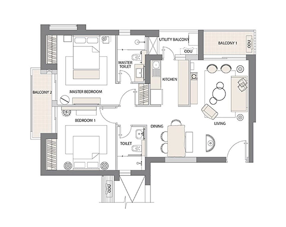 4.5 BHK detailed plan