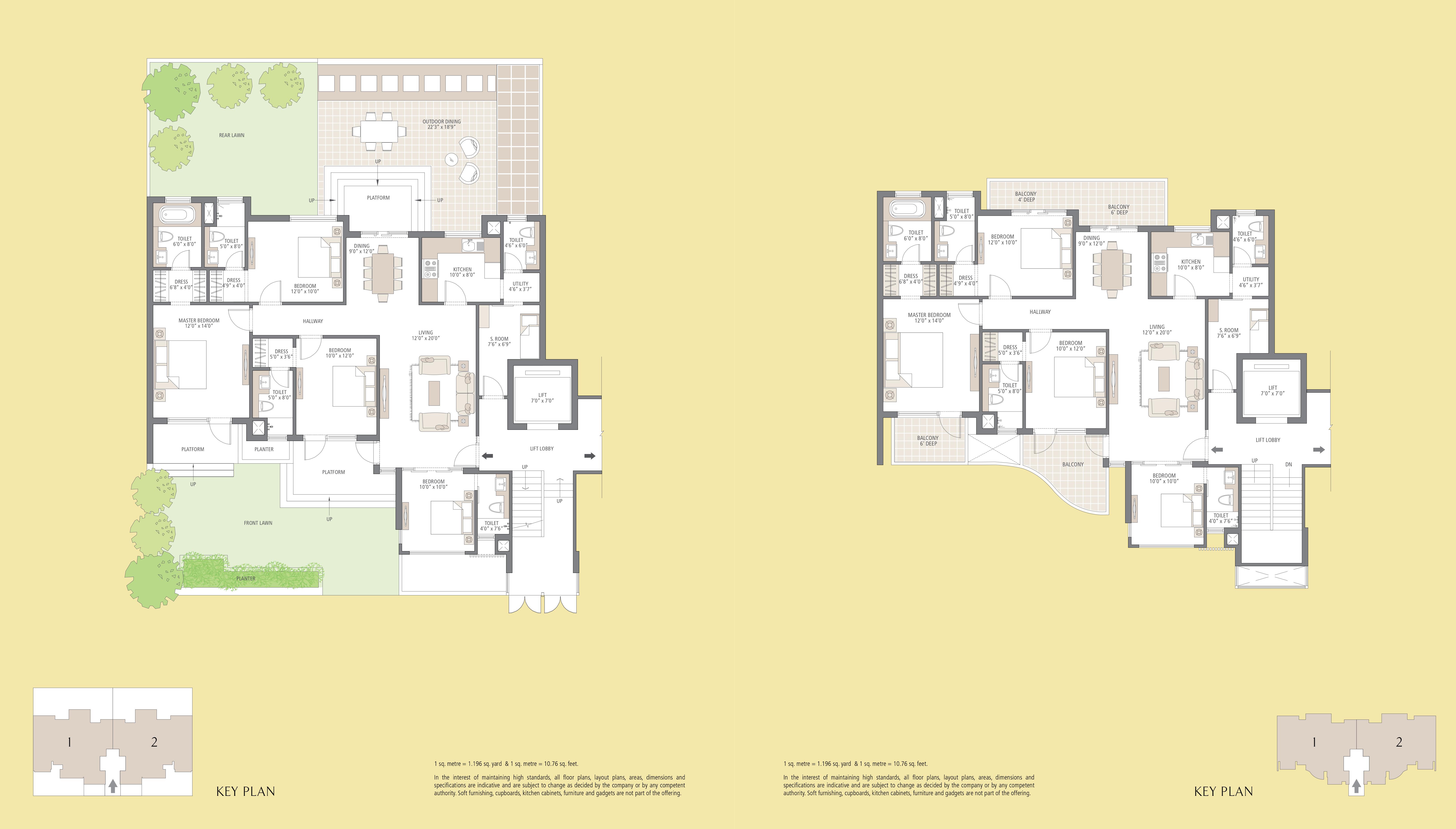 4.5 BHK detailed plan